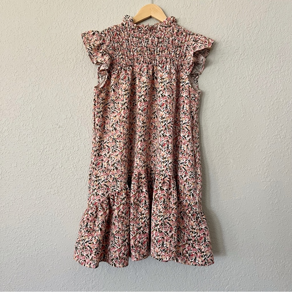 Moodie Smocked Ruffle Detail Floral Dress Size S